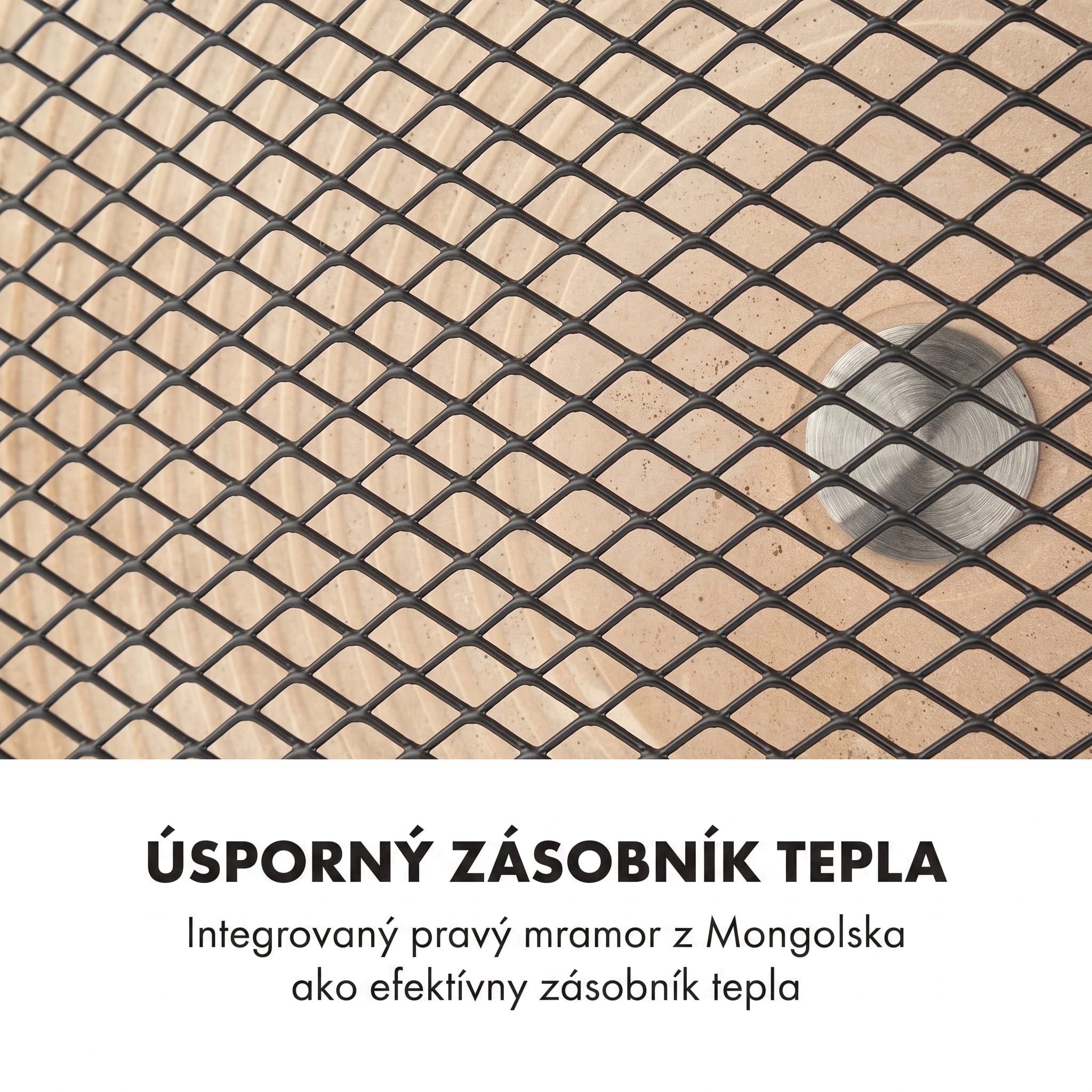 Klarstein HeatPal Marble Blackline, infračervený ohrievač, 1300 W, mramor, hliník – Obrázok 3