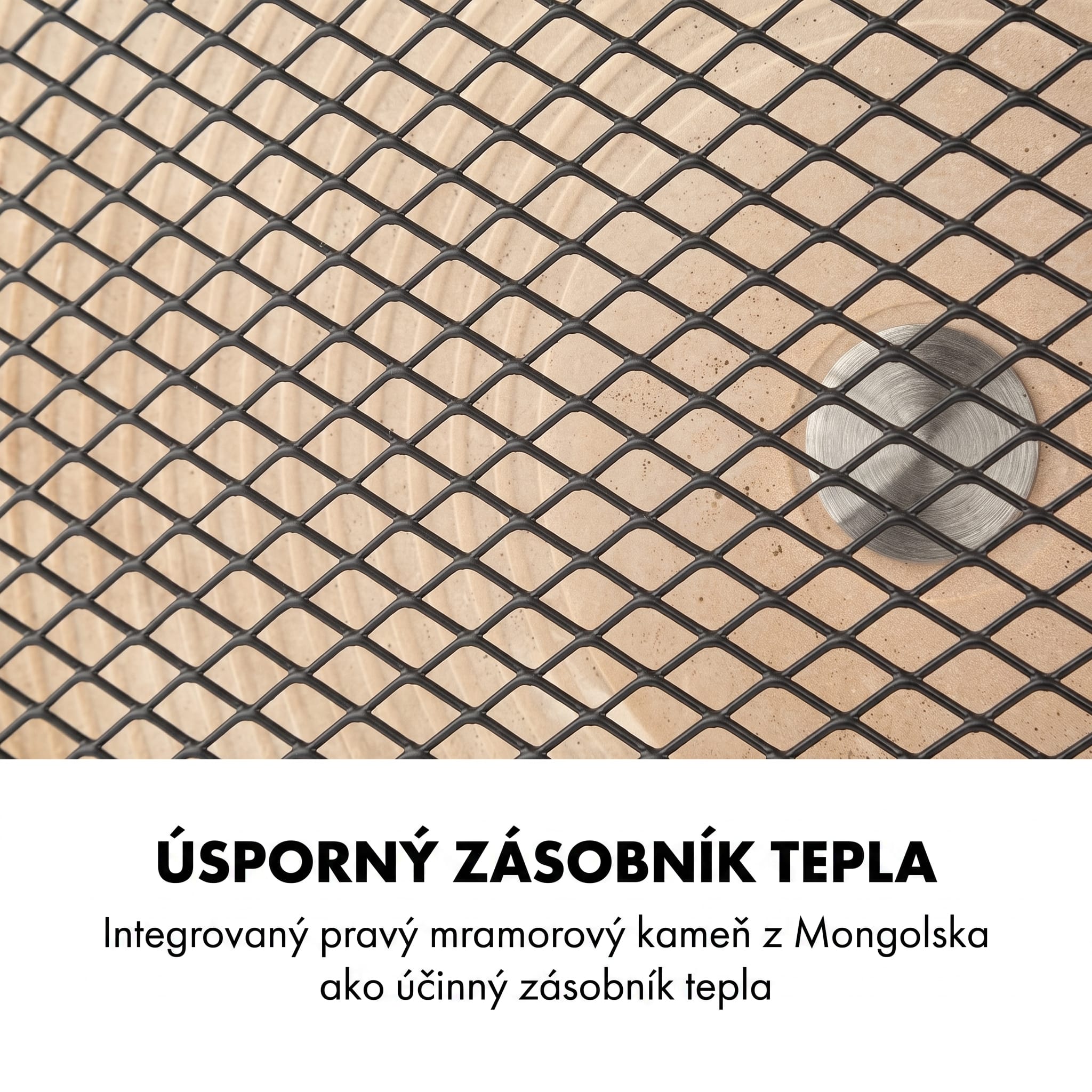 Klarstein HeatPal Marble Blackline, infračervený ohrievač, 1300 W, mramor, hliník – Obrázok 3