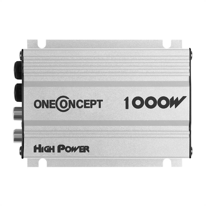 OneConcept W2-A4-Silver, 4-kanálový autozosilňovač, 600 W