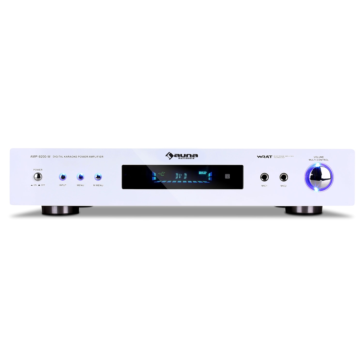 Priestorový zosilňovač Auna AMP-9200, biely dizajn, 600 W – Obrázok 2