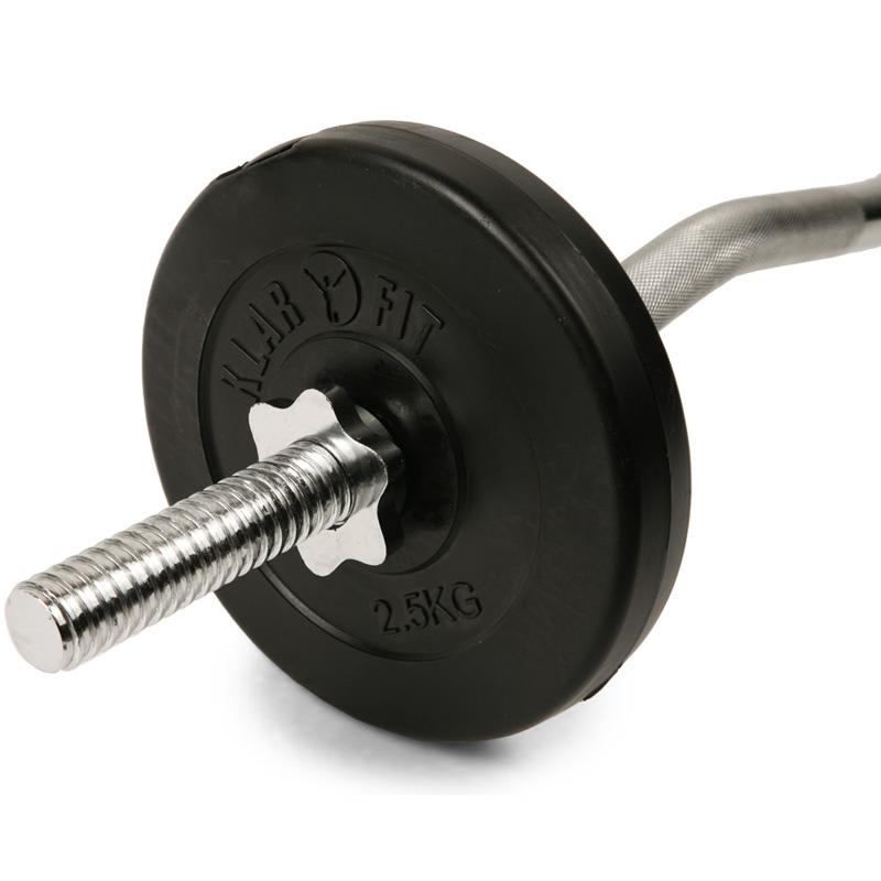 Klarfit DS1C50, EZ-tyč, lomená tyč, 25,5 kg, 8 závaží – Obrázok 3