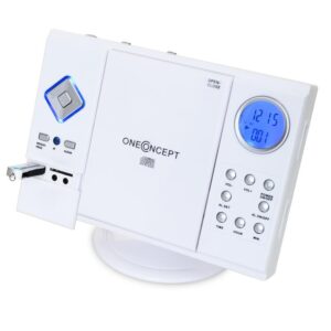 OneConcept V-12, biela, stereosystém s CD-MP3-prehrávačom, USB, SD, AUX