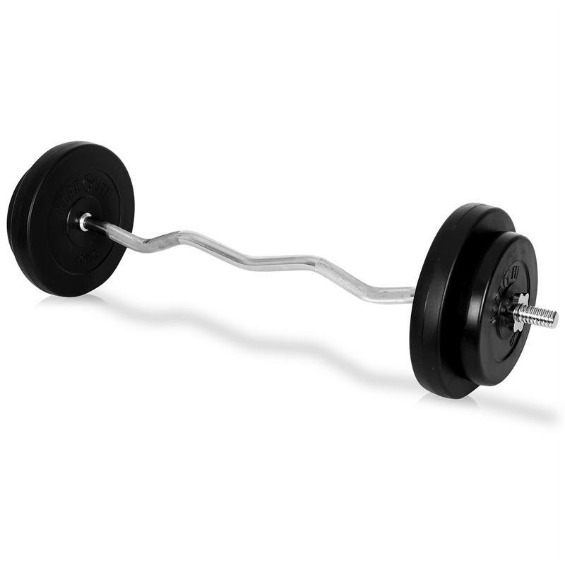 Klarfit, sada činiek, 4 x hriadeľ činky, 14 x závažie, 97,5 kg – Obrázok 2