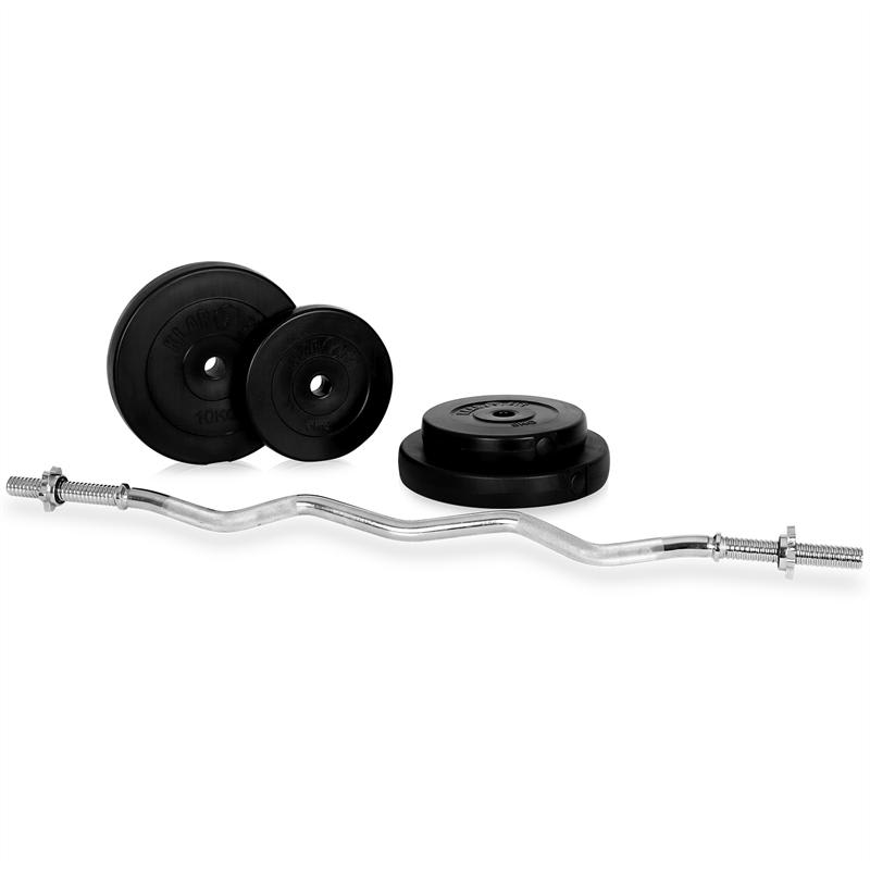 Klarfit, sada činiek, 4 x hriadeľ činky, 14 x závažie, 97,5 kg – Obrázok 3
