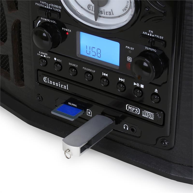 Stereo zariadenie Auna NR-620, stereo, MP3 záznam, čierne – Obrázok 4