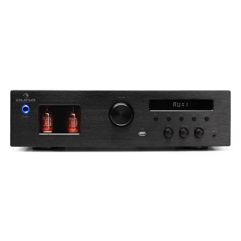 Auna Tube 65 elektrónkový hi-fi zosilňovač, MP3, USB, 600 W – Obrázok 2