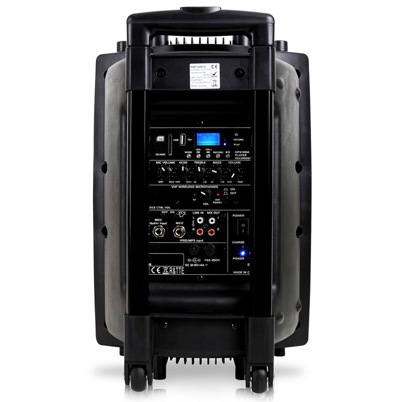 Ibiza Port10VHF-N, mobilný PA-reproduktor, batéria, kolieska, bluetooth, USB, SD