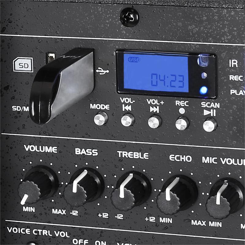 Ibiza Port15VHF-BT 38 cm (15"), PA sys.s USB, SD, AUX, MP3, – Obrázok 2