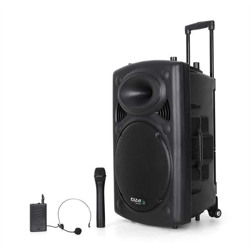 Ibiza Port15VHF-BT 38 cm (15"), PA sys.s USB, SD, AUX, MP3, – Obrázok 4