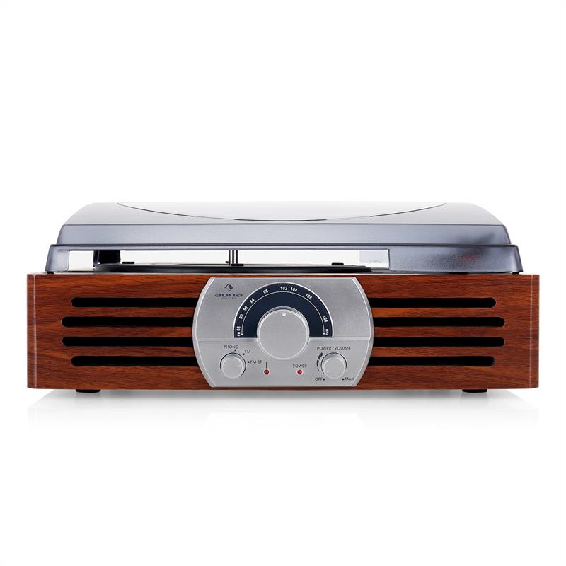 Auna TT-83N, gramofón, FM, drevo – Obrázok 2
