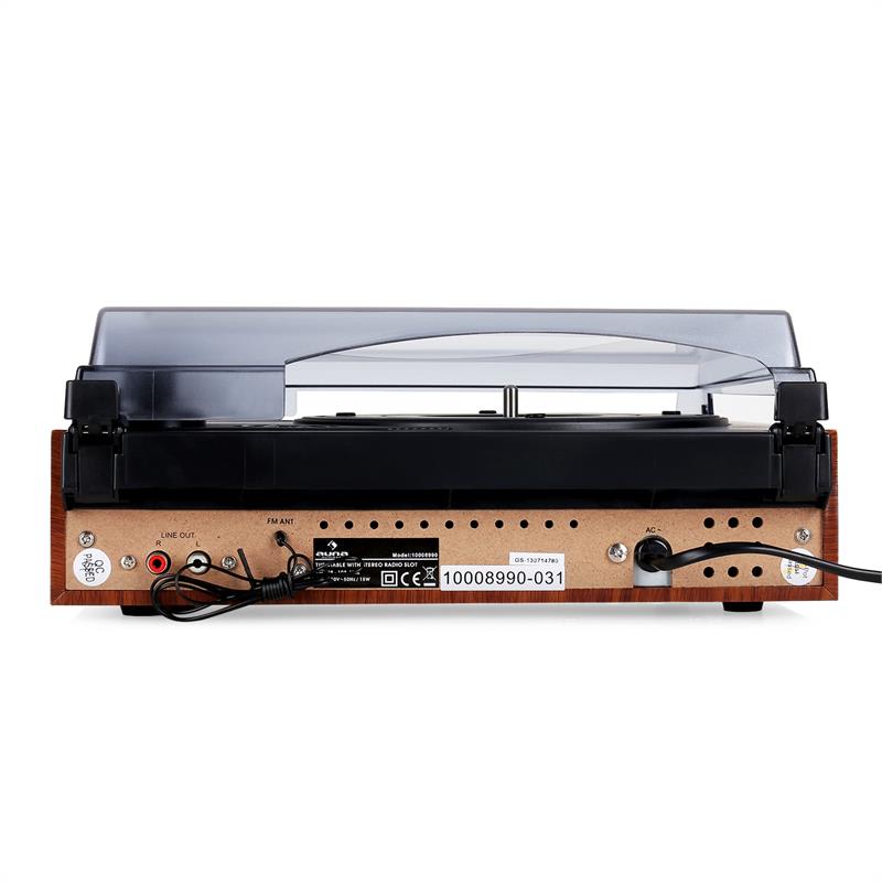 Auna TT-83N, gramofón, FM, drevo – Obrázok 4