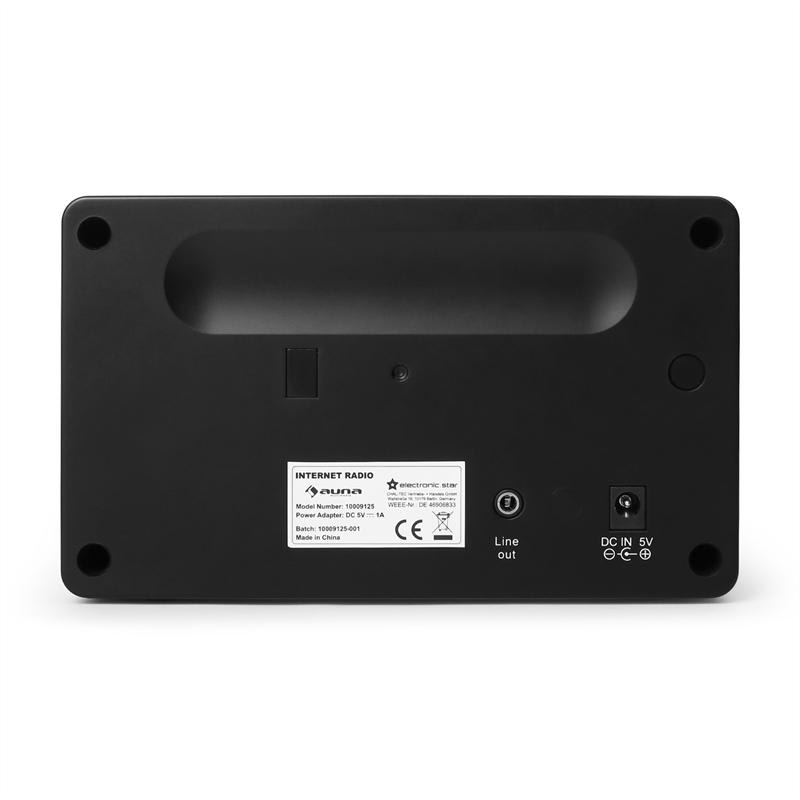 Auna IR-130 internetové rádio, WLAN, čierne, streaming – Obrázok 3