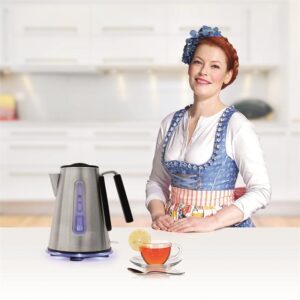 Klarstein Aquavera, rýchlovarná kanvica, 1,7 l, nehrdzavejúca ušľachtilá oceľ, 2200 W