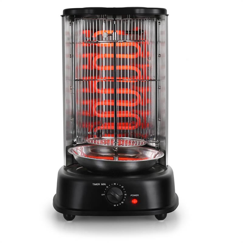 OneConcept Kebap Master, vertikálny gril, 2000 W, čierny – Obrázok 4