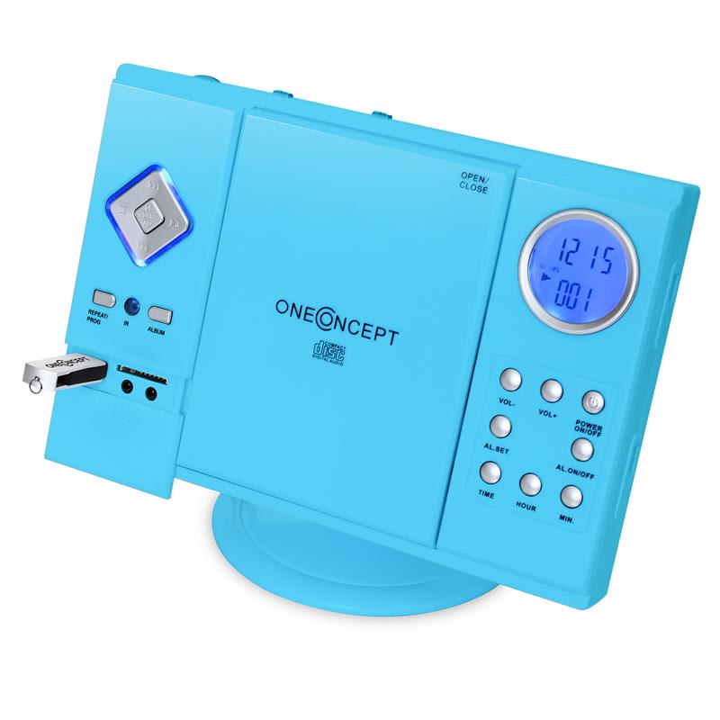 OneConcept V12 stereo sys., MP3 CD prehr., USB, SD, AUX, mod – Obrázok 2