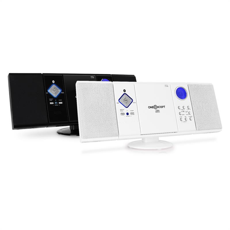 OneConcept V-12-BT bluetooth stereosystém s FM, USB, SD, AUX