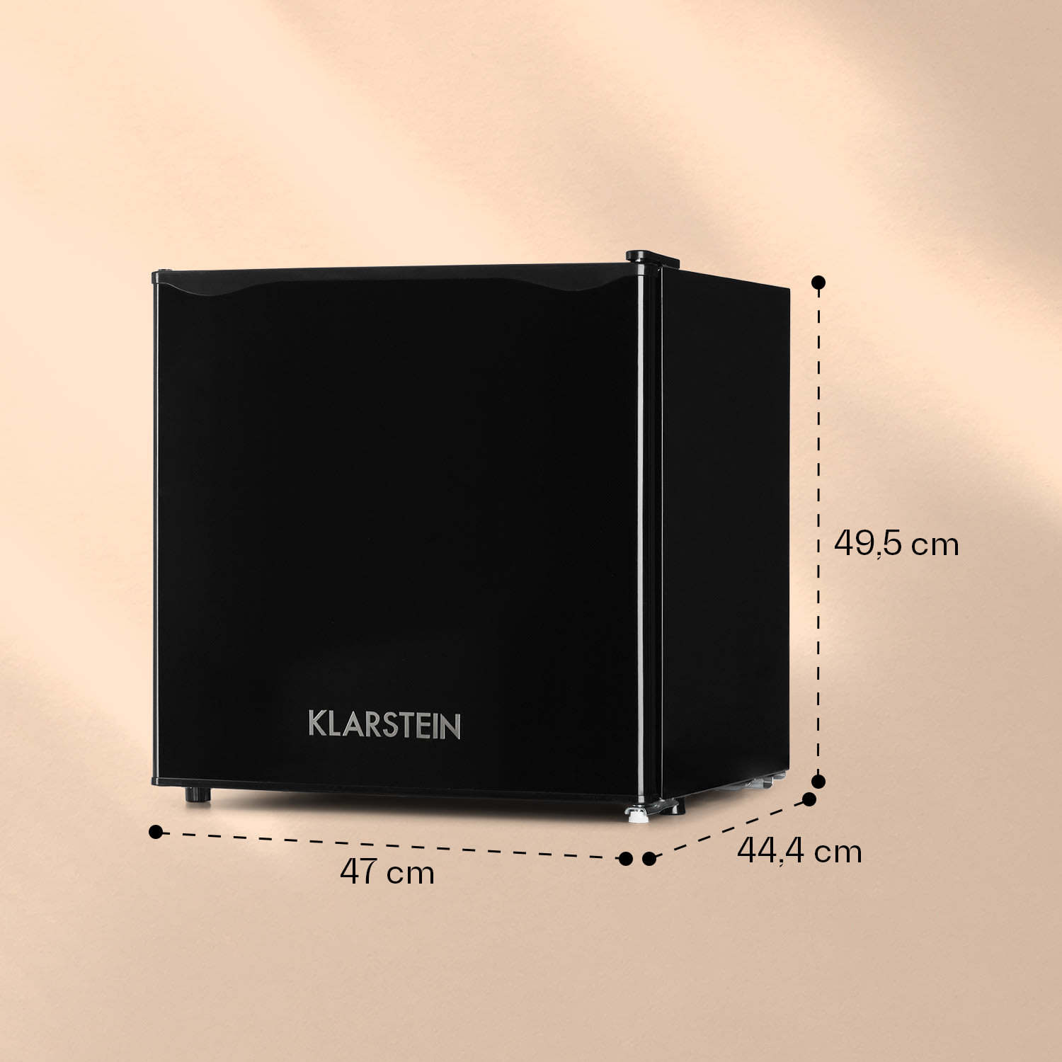 Klarstein, chladnička s mrazničkou, 46 l, energet. trieda F, čierna – Obrázok 4