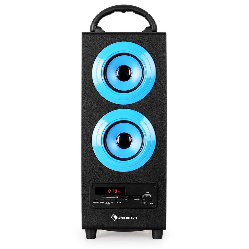 Auna Beachboy, 2.1 reproduktor, modrý, USB, SD, AUX, FM