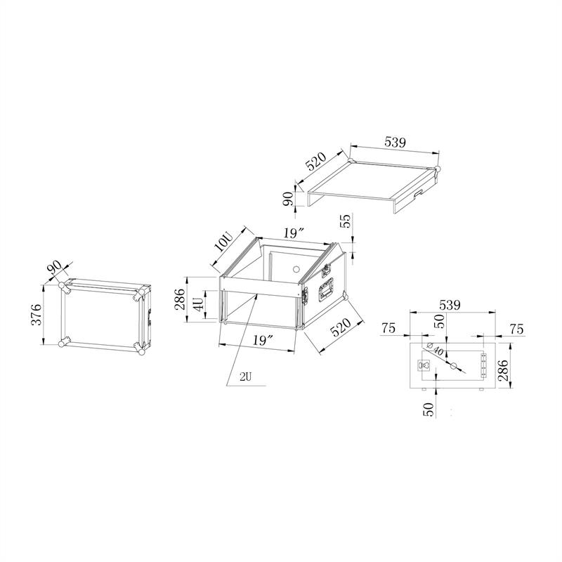 FrontStage SC-MC, 4U, Rack-Case, 19", 10U, 4U – Obrázok 4