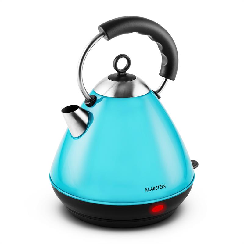 Klarstein Charlotte Blue, 1,7 l, 2200 W, rýchlovarná kanvica, čajník, bezkáblový, modrý