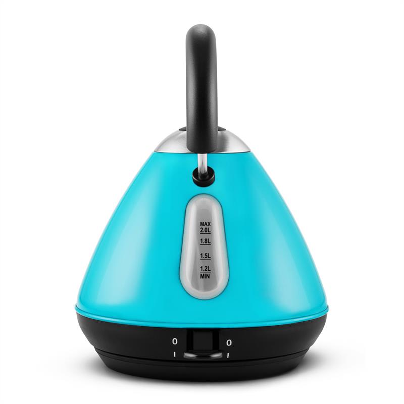 Klarstein Charlotte Blue, 1,7 l, 2200 W, rýchlovarná kanvica, čajník, bezkáblový, modrý – Obrázok 4