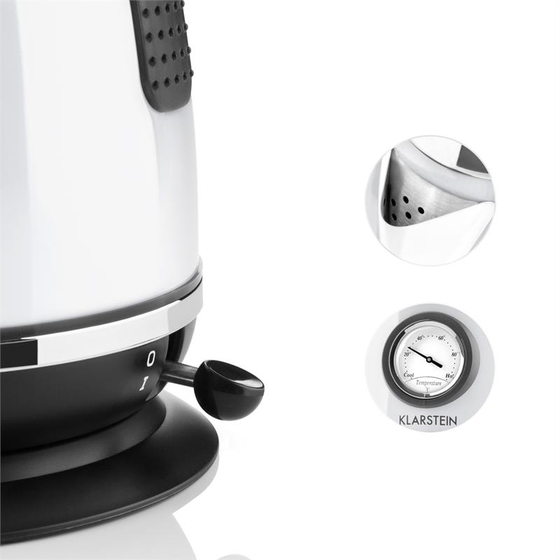 Klarstein TK7-Aquavita Chalet-, 2200 W, rýchovarná kanvica, biela – Obrázok 2