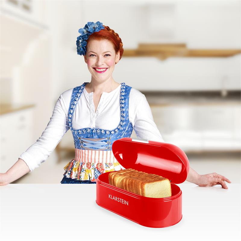 Klarstein Focaccia Rossa, chlebník, 11,5 l, červený – Obrázok 2
