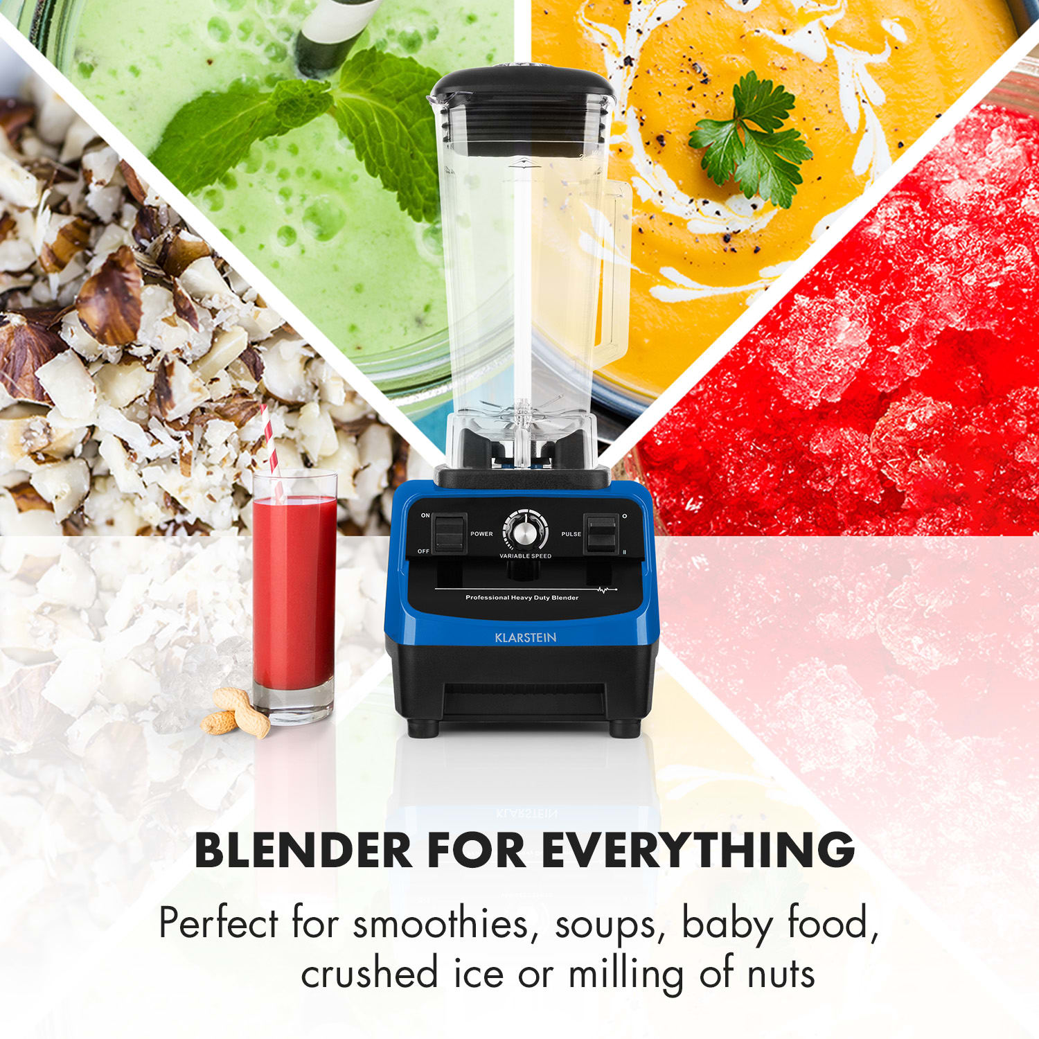 Klarstein IB-Herakles-3G-JTC-B, 1500 W, mixér, 2 l, modrý – Obrázok 4