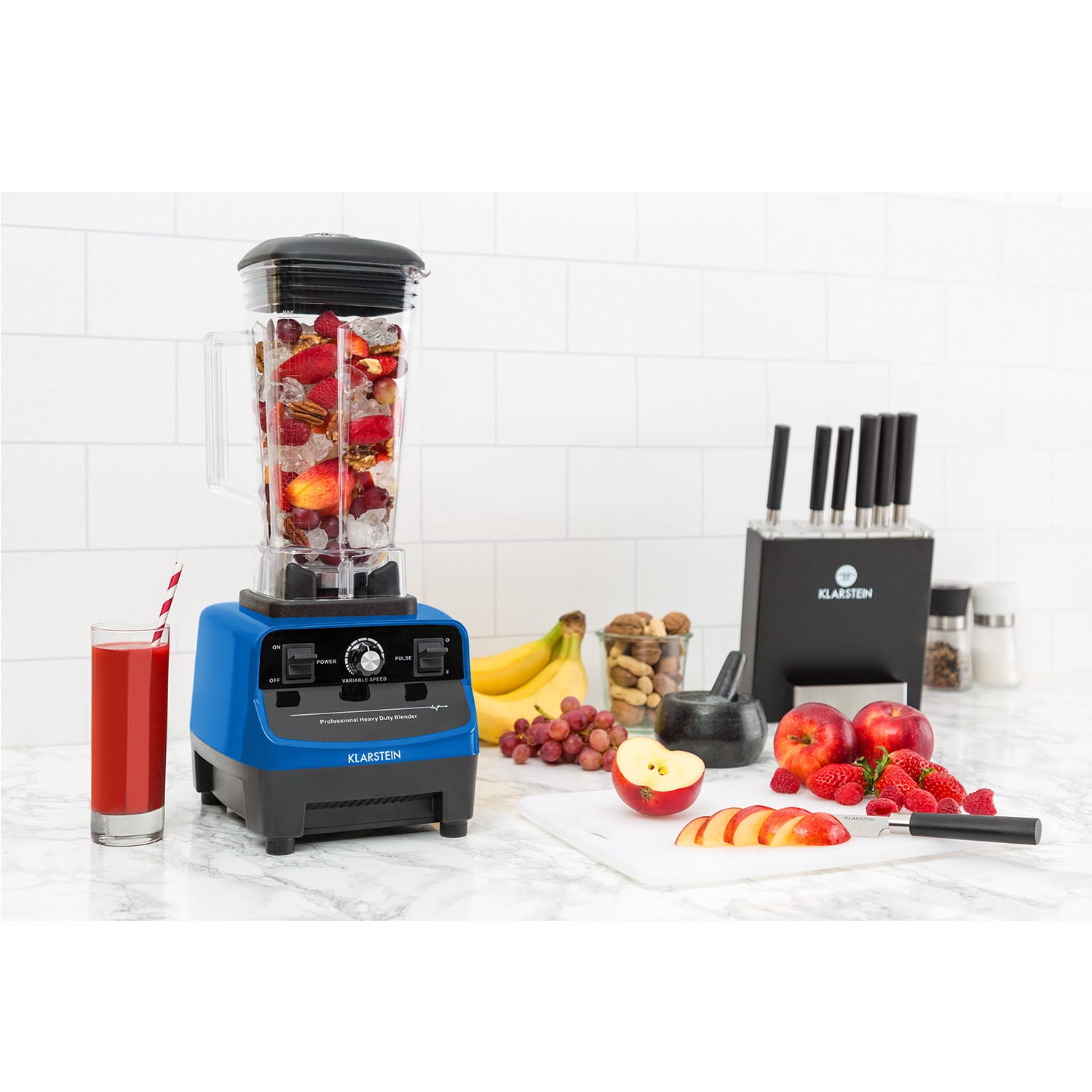 Klarstein IB-Herakles-3G-JTC-B, 1500 W, mixér, 2 l, modrý