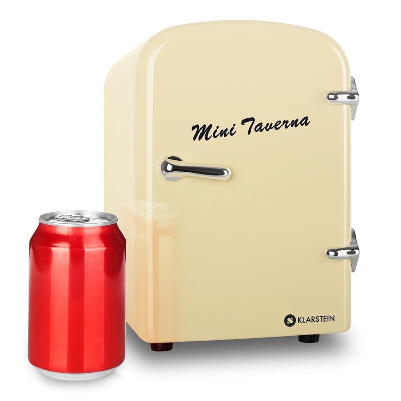 Klarstein Mini Taverna, chladnička, 4 l, krémová