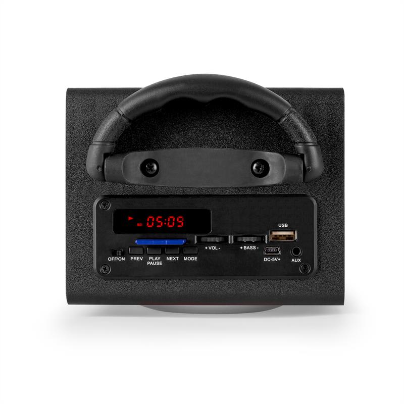Auna Beachboy XXL, bluetooth reproduktor, strieborný, USB, SD, AUX, FM – Obrázok 4