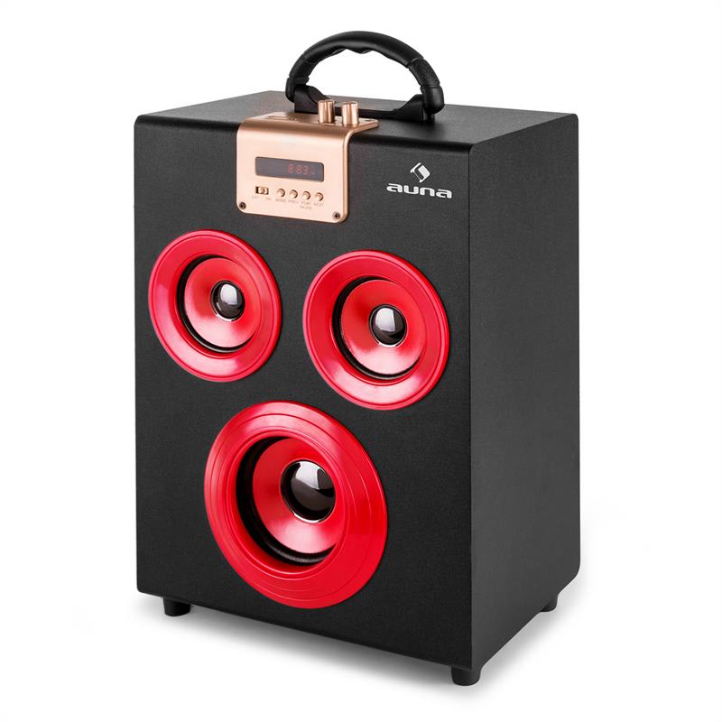Auna Central Park, 2.1 bluetooth reproduktor, USB, SD, prenosný – Obrázok 3