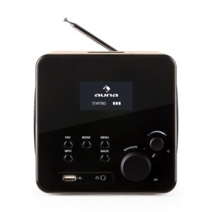 Auna Radio Gaga, internetové rádio, WLAN/LAN, DAB/DAB+, FM, USB, AUX, dub