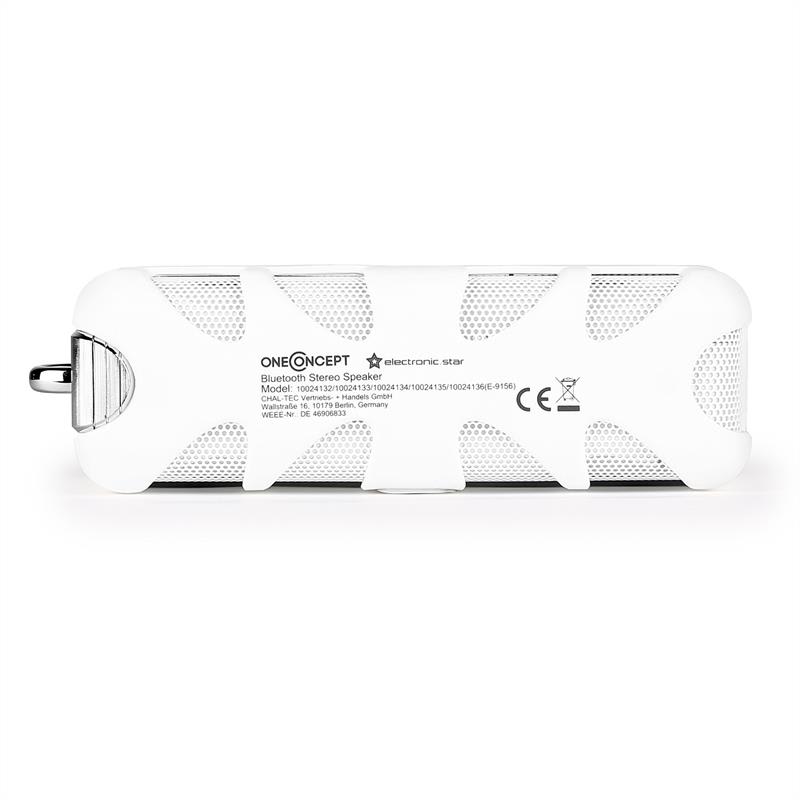 OneConcept White Know, bluetooth reproduktor, AUX, akum. – Obrázok 3