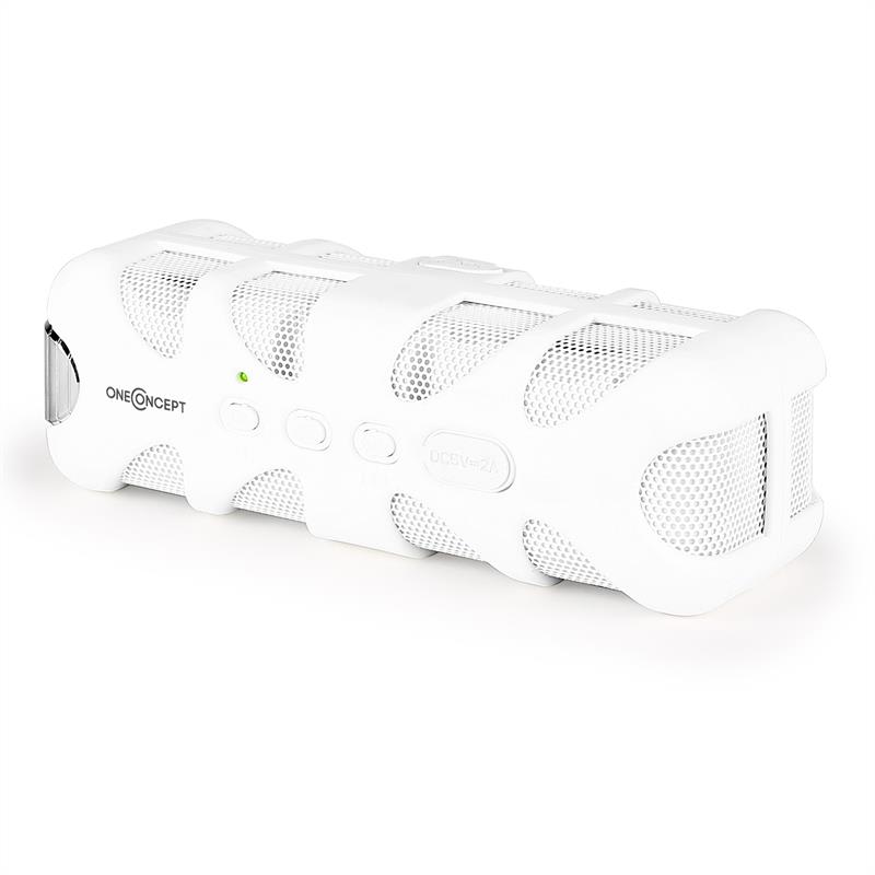 OneConcept White Know, bluetooth reproduktor, AUX, akum. – Obrázok 4