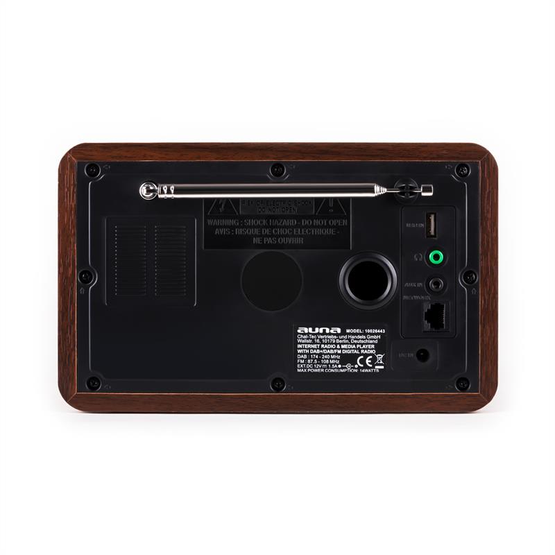 Auna Worldwide internetové rádio, sieťový prehrávač, WLAN/LAN, DAB/DAB+, FM, USB, AUX – Obrázok 4