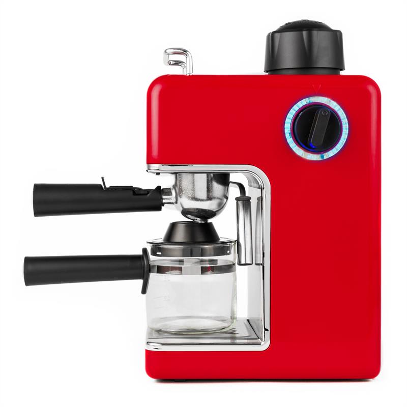 Klarstein Sagrada Rossa, 800 W, 3,5 bar, 4 šálky, stroj na espresso, nerezová oc – Obrázok 2