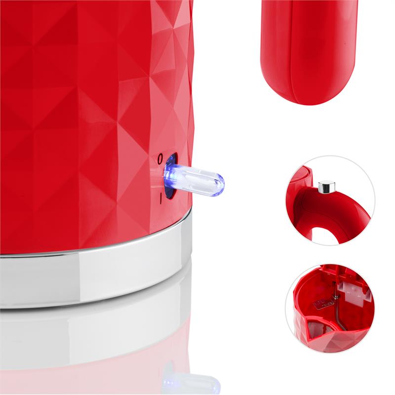 Klarstein Granada Rossa, 2200 W, 1,7 l, rýchlovarná kanvica, červená – Obrázok 2
