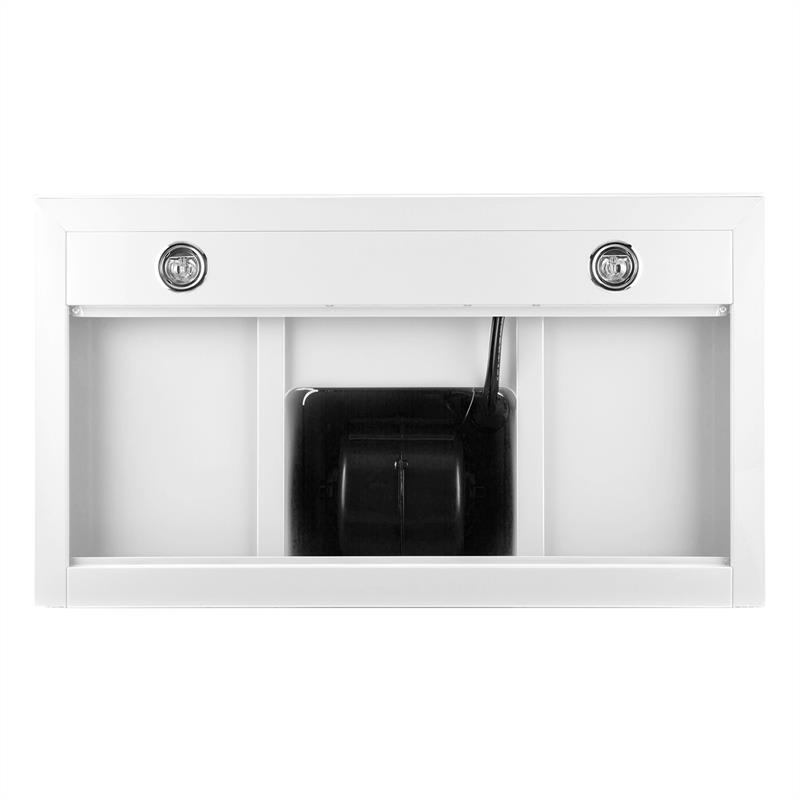 Klarstein Bon Vivant Noir, digestor, 90 cm, nástenný, 630,5 m³/h, časovač, sklo, biely – Obrázok 4