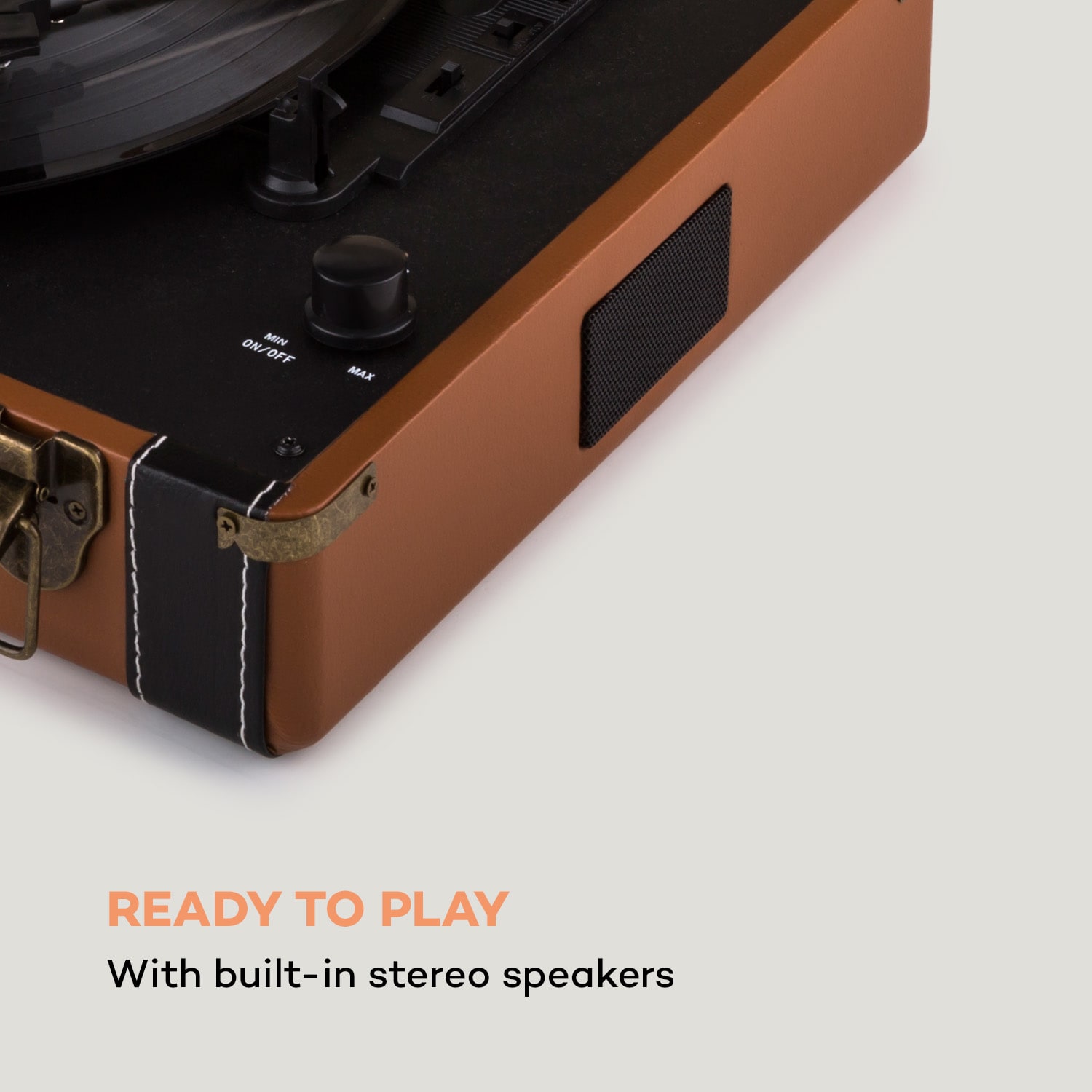 Auna Jerry Lee Retro gramofón LP USB hnedý – Obrázok 4
