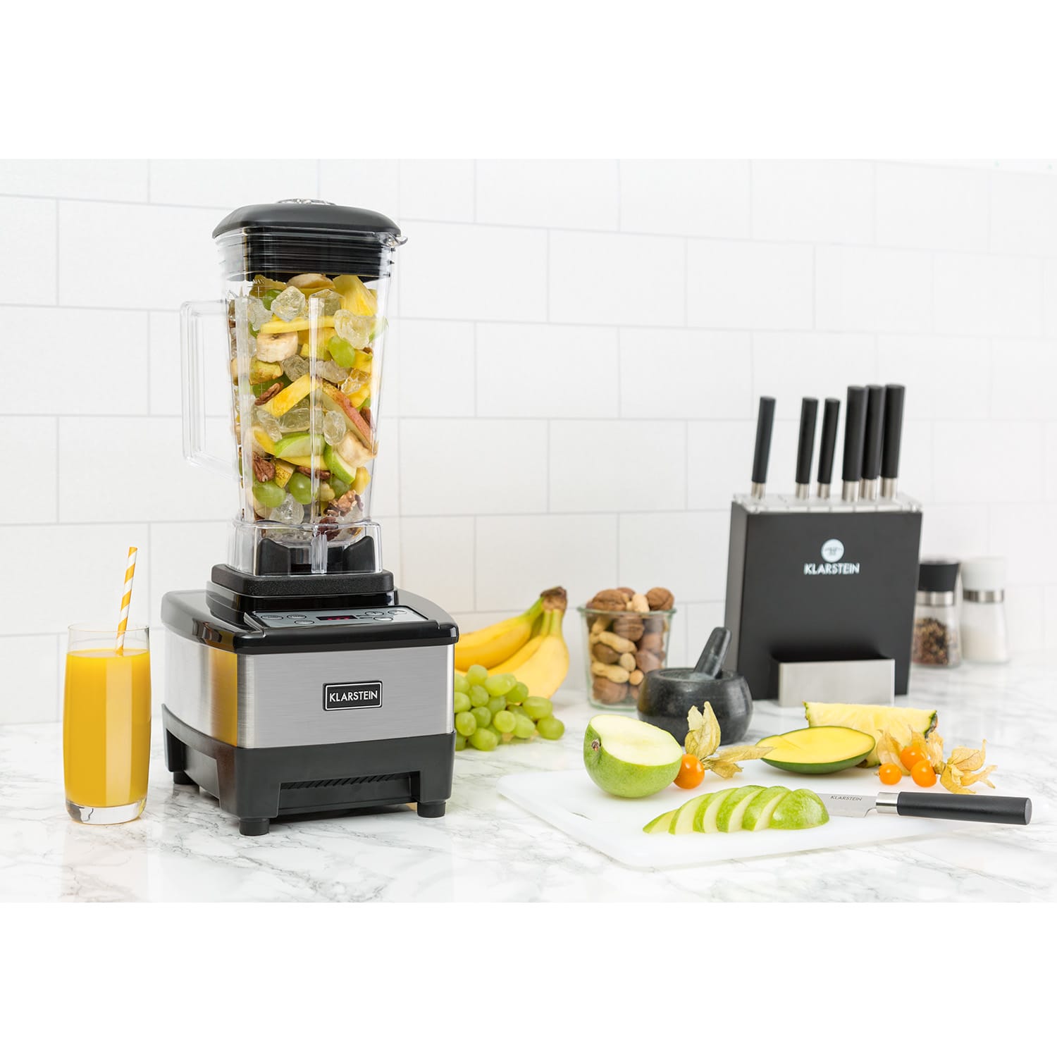 Klarstein Herakles-4G-B, 1500 W, 2 litre, stolný mixér, čierny, green smoothie, bez BPA