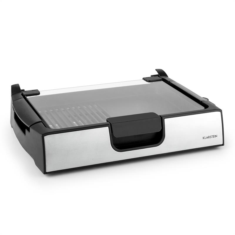 Klarstein Showmaster, 1500 W, do 250 °C, stolný gril, sklenený kryt – Obrázok 2