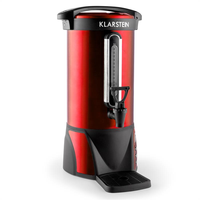 Klarstein Big-Bacchus, 8,8 l, nádoba na varené víno, nerezová oceľ, červená, prenosná
