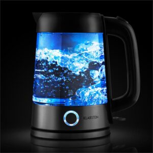 Klarstein Tiefblau, 1,7 l, 2200 W, rýchlovarná kanvica, modré LED osvetlenie