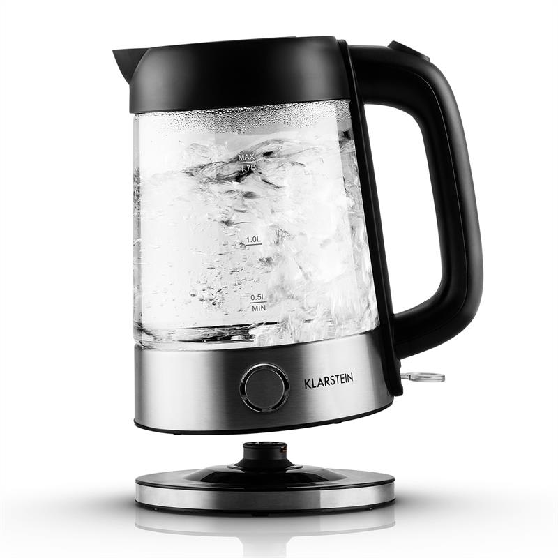 Klarstein Tiefblau, 1,7 l, 2200 W, rýchlovarná kanvica, modré LED osvetlenie – Obrázok 4