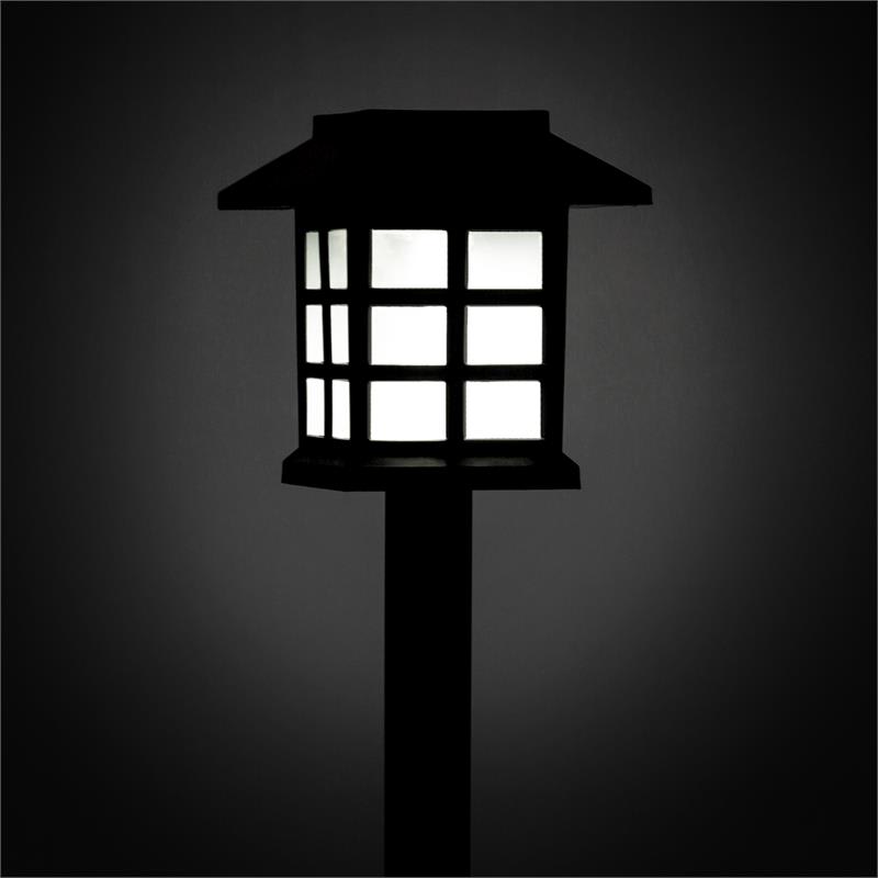 OneConcept Nagano, záhradná lampa, solárne svetlo, súprava 6 kusov, LED, akumulátor, biela, hrot do zeme – Obrázok 4