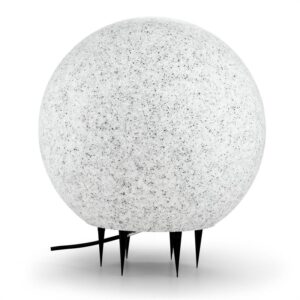 Lightcraft Shinestone XL, záhradné svietidlo, guľovité, 50 cm, vzhľad kameňa