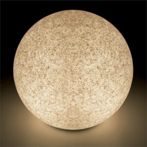 Lightcraft Shinestone M, záhradné svietidlo, guľovité, 30 cm, vzhľad kameňa