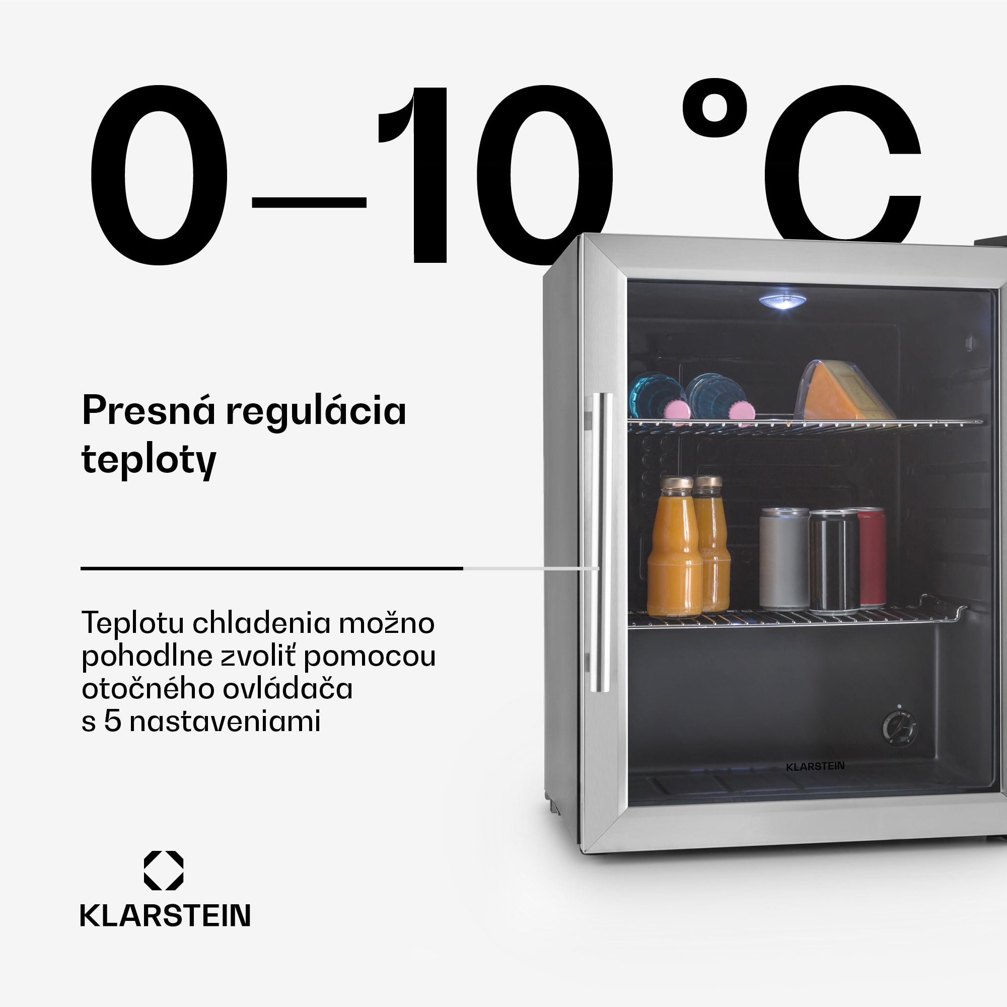 Klarstein Beersafe XL, chladnička, 60 l, energet. trieda D, sklenené dvierka, nehrdzavejúca oceľ – Obrázok 3