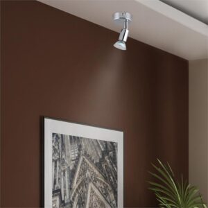 Lightcraft Kvalfoss 1, 3 W, 250 lm, bodová lampa, LED, otočná, nakloniteľná, chróm, trieda A+